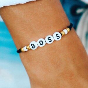 Pura Vida ‘BOSS’ Alphabet Bead Bracelet